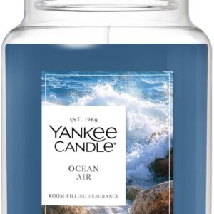 Yankee Candle Ocean Air Scented Candle, 22oz Large Jar with up to 150 Hour Burn Time, Giftable